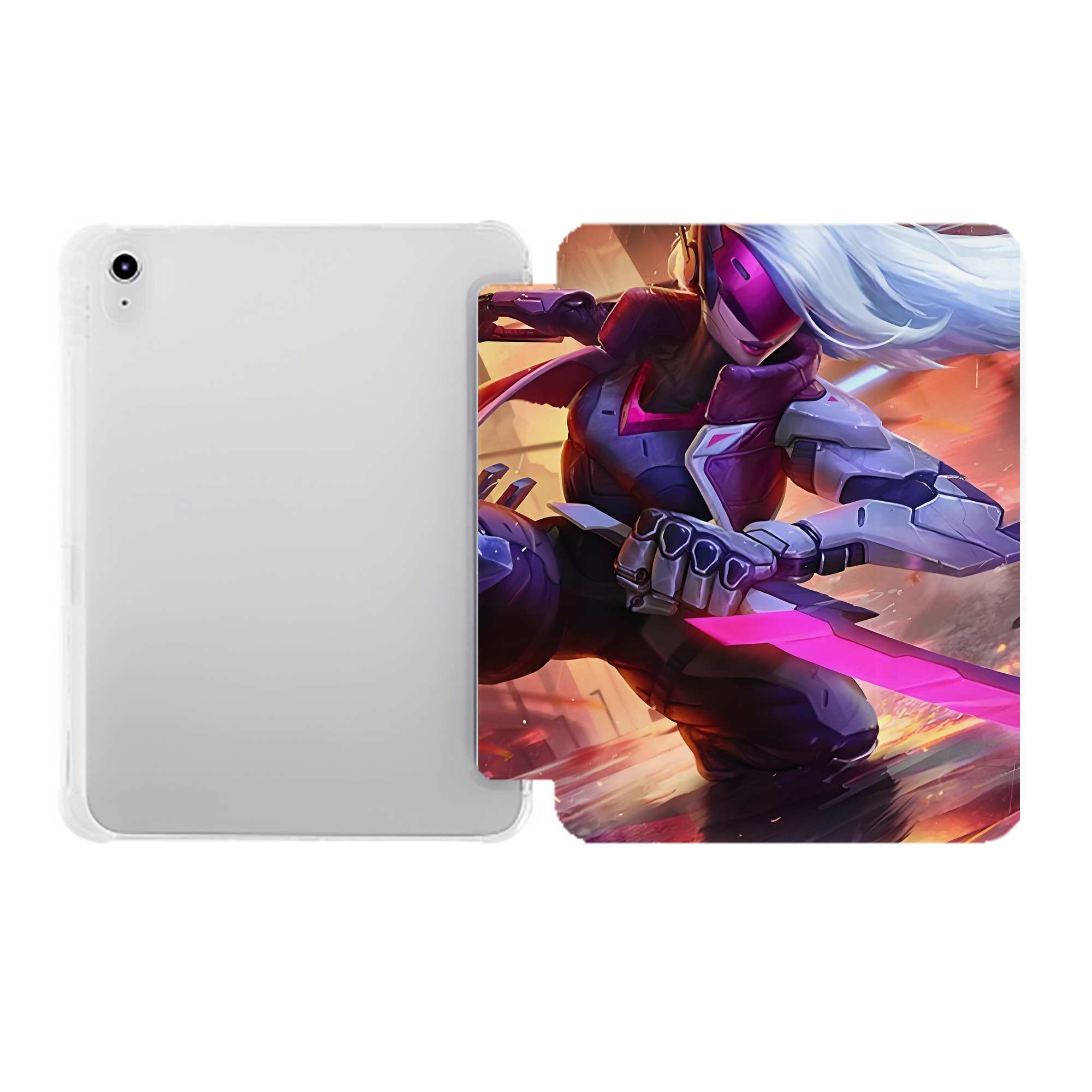 （画像用） リーグ・オブ・レジェンド League of Legends LOL IPad ケース ペン収納付き 三つ折りスタンド PUレザー×シリコン 対応機種9.5/10.5/10.9インチ